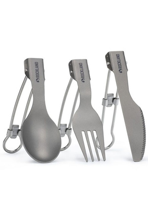 Rockland - Essentials - Titanium Folding Cutlery Set - Titanium Tools