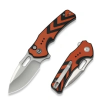 Civivi Vexron Orange-Black G10 Folding Knife, Satin 14C28N (C24066-3)