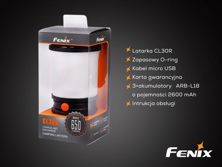 Fenix CL30R camping flashlight