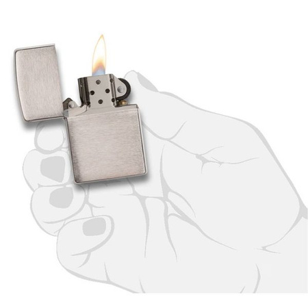 Zippo Brushed Chrome Gasoline Lighter