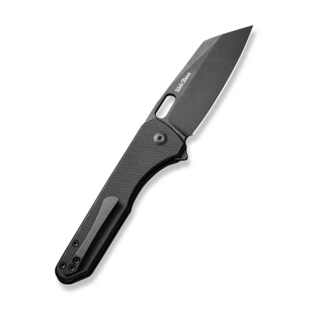 Civivi Nugz Black G10, Black Stonewashed 14C28N Folding Knife by Matthew Wehrwein (C23060-1)