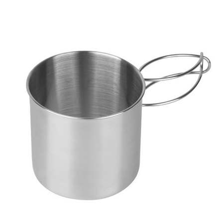 Steel mug with folding handle - 0.6L - Mil-Tec