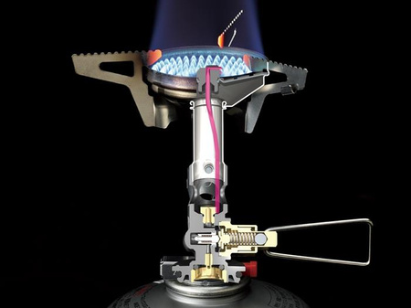 Ultralight burner with SOTO WindMaster ignition in 4/Flex OD-1RXN