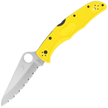 Spyderco Pacific Salt 2 FRN Yellow, Spyder H2 Folding Knife (C91SYL2)