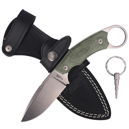 LionSteel H2 Karambit Canvas Green, Stone Washed Blade (H2 CVG) knife