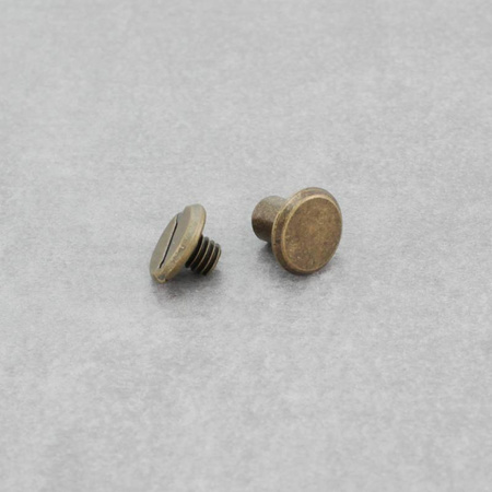 Chicago type screw - 5x5x10 mm - Antique brass (10 pcs)