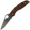 Spyderco Byrd Meadowlark 2 FRN Brown Plain Folding Knife - BY04PBN2