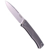 LionSteel Thrill Grey Titanium, Satin M390 folding knife by Molletta (TL GY)