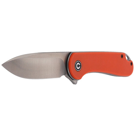 CIVIVI Elementum Flipper Orange G10 knife, Satin Finish (C907R)