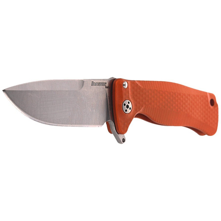 LionSteel SR22A Aluminum Orange, Satin Blade Folding Knife (SR22A OS)