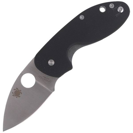 Spyderco Insistent G-10 Black Plain Folding Knife (C246GP)