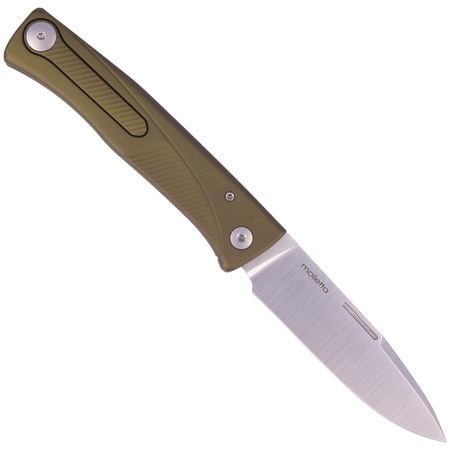 LionSteel Thrill Green Aluminum Folding Knife, Satin M390 by Molletta (TL A GS)