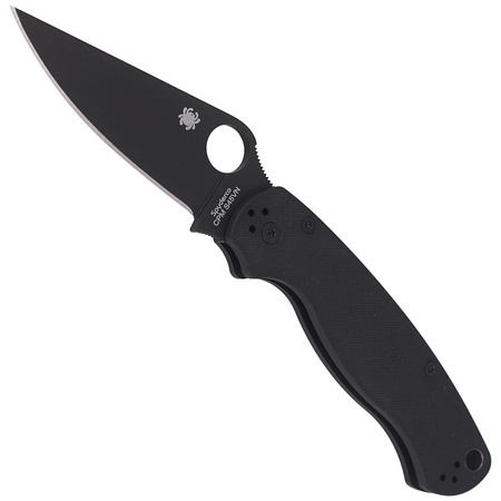 Spyderco Para Military 2 G-10 Black / Black Blade Folding Knife - C81GPBK2