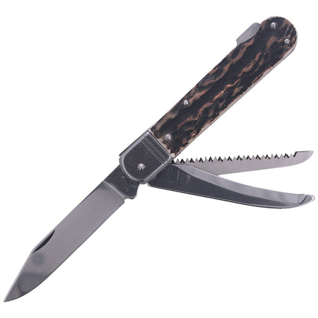 Mikov Fixir Imit folding hunting knife. Dear Stag 3 blade (232-XH-3 KP)