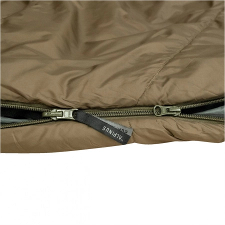 Alpinus - Survival 1300 sleeping bag for right-handers - olive