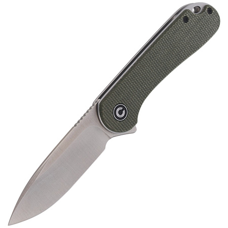 CIVIVI Elementum Flipper Knife Dark Green Micarta, Satin Finish (C907T)