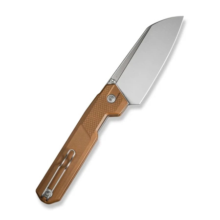 Civivi Hid Knife Brown G10, Satin 14C28N by Ostap Hel (C23008-3)
