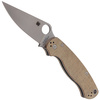 Spyderco Para Military 2 CPM Cru-Wear Folding Knife, Brown Micarta (C81MPCW2)