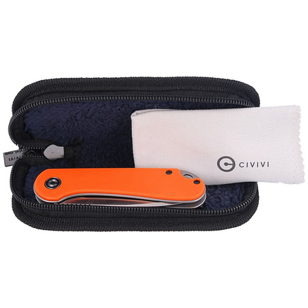 CIVIVI Elementum Flipper Orange G10 knife, Satin Finish (C907R)