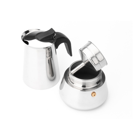 Leopold Vienna - Trevi 6 cups Italian coffee machine - polished steel