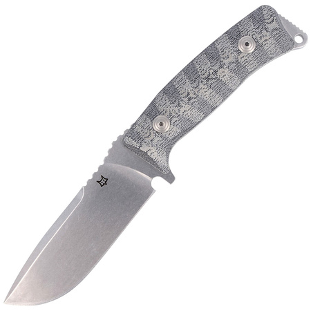 FOX Pro Hunter Black Micarta Knife, Stone Washed (FX-131 MBSW)