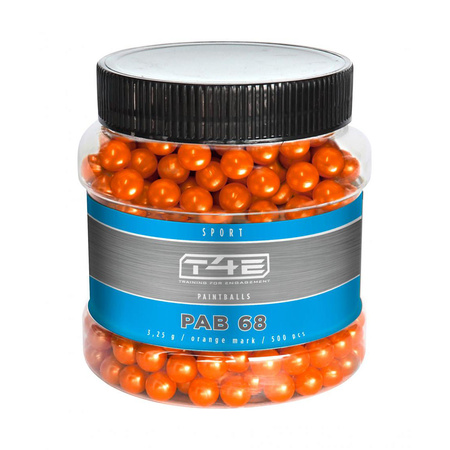 T4E Sport PAB caliber paintballs. .68,500 pcs. orange
