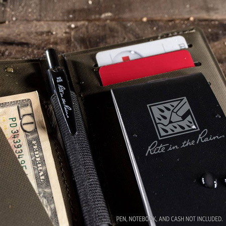Rite in the Rain - Monsoon Field Wallet Waterproof Wallet - Olive/Black - P971-M
