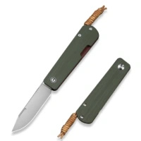 Civivi Slippy Sendy Green-Red G10 Folding Knife, Satin Nitro-V by Ben Petersen (C24075B-1)