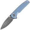 Civivi Knife Mini Shakan Blue Aluminum Folding Knife, Damascus (C20052F-DS1)