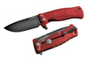 LionSteel SR11A Red Aluminum, Black Sleipner Folding Knife by Molletta (SR11A RB)