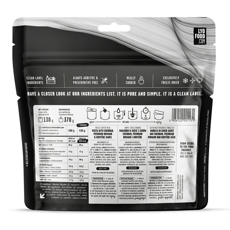 LYOFOOD Expedition - Freeze-dried food ration - Mac & Cheese - 370g