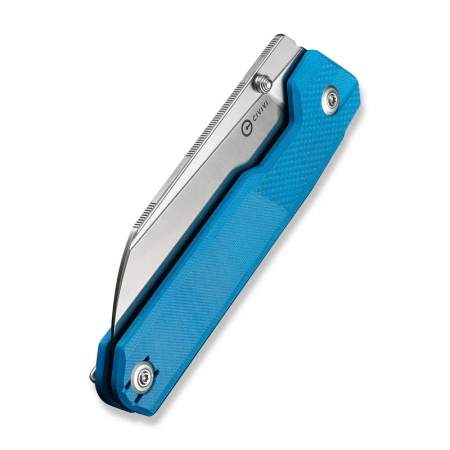 Civivi Hid Blue G10 Folding Knife, Satin 14C28N by Ostap Hel (C23008-5)