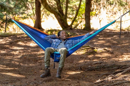 ENO DoubleNest hiking hammock -Aqua/Saapphire/Amber