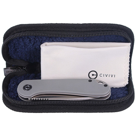 CIVIVI Elementum Flipper Gray G10 knife, Satin Finish (C907B)