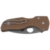 Spyderco Lil' Native Compression Lock Sprint Run Brown G-10 Folding Knife, Stonewashed CPM 15V by Eric Glesser (C230GPBN15V)