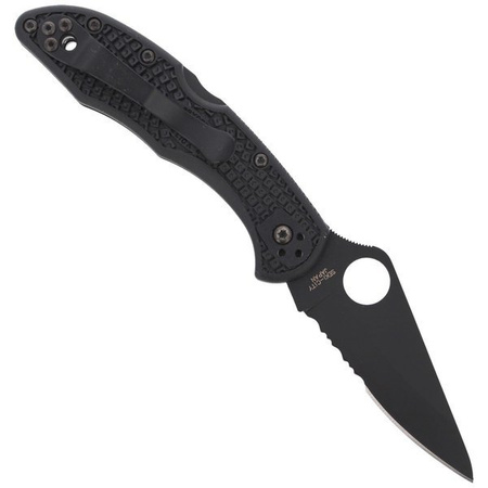 Spyderco Delica 4 FRN Black/Black Blade Folding Knife (C11PSBBK)