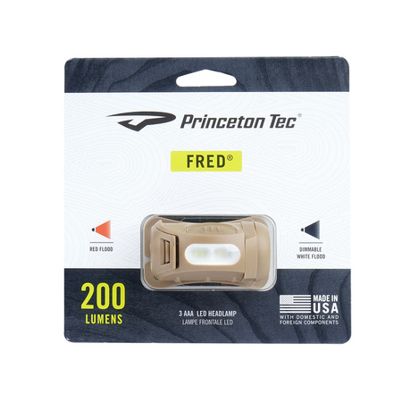 Princeton Tec - FRED headlamp flashlight - 200lm - Tan - FRED21-TAN