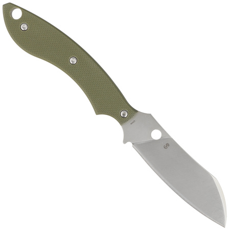 Spyderco STOK Drop Point Knife Old Green G10, Satin 8Cr13MoV (FB50GPOD)