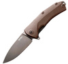 LionSteel KUR G10 Brown / Black Blade Folding Knife (KUR BBR)