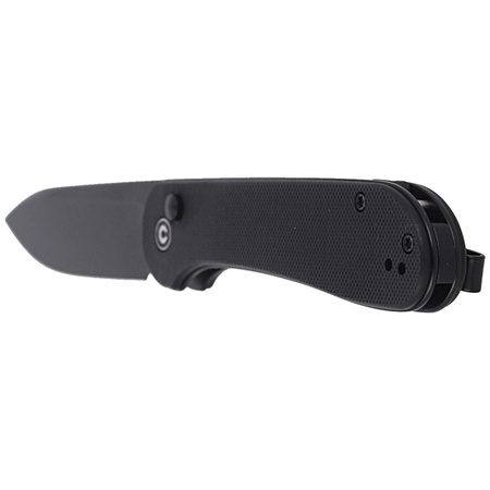 CIVIVI Button Lock Elementum Black G10 knife, Black Stonewashed (C2103A)