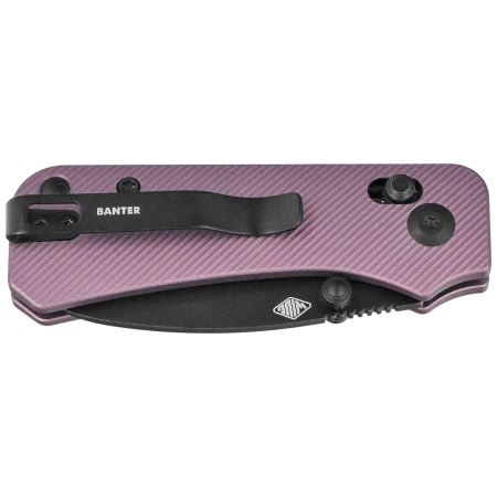 CIVIVI Baby Banter 2 Knife Purple Aluminum, Black Stonewashed Nitro-V by Ben Petersen (C23074-2)