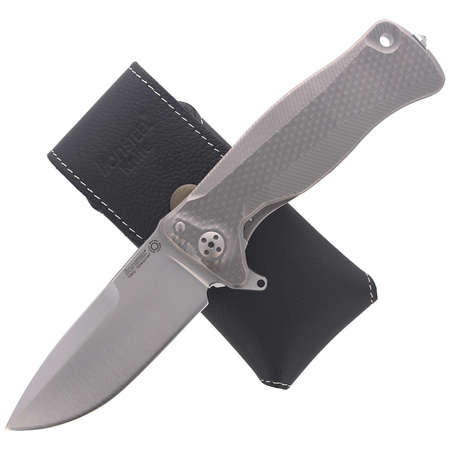 LionSteel SR11 Titanium Grey / Satin Blade Folding Knife (SR11 G)