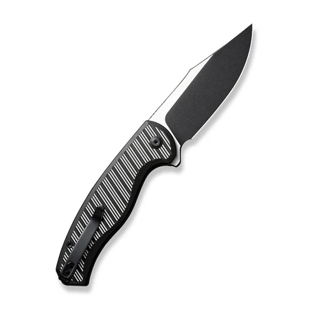 Civivi Stormhowl Black Aluminum, Black Stonewashed/Satin Nitro-V Folding Knife (C23040B-1)
