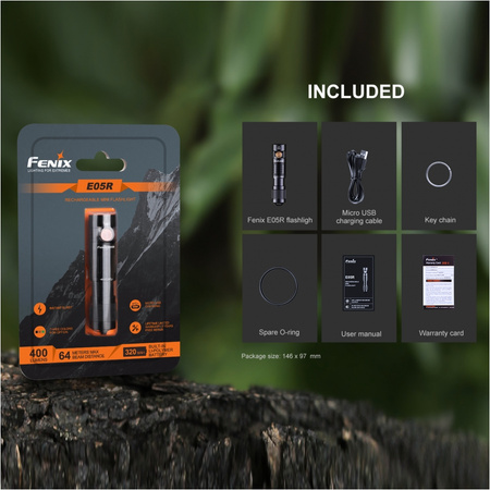 Fenix E05R Flashlight - Black