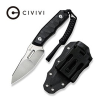 Civivi Propugnator Black G10 knife, Stonewashed D2 by PG Knives (C23002-1)