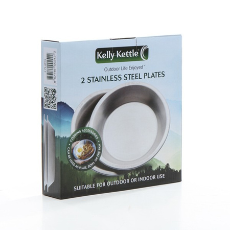 Kelly Kettle Camping Plate/Bowl set (2 pcs) - Steel