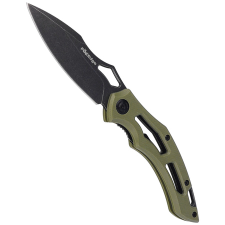 FoxEdge Sparrow G10 OD Green Stone Washed PVD Folding Knife by Denis Simonutti (FE-033)