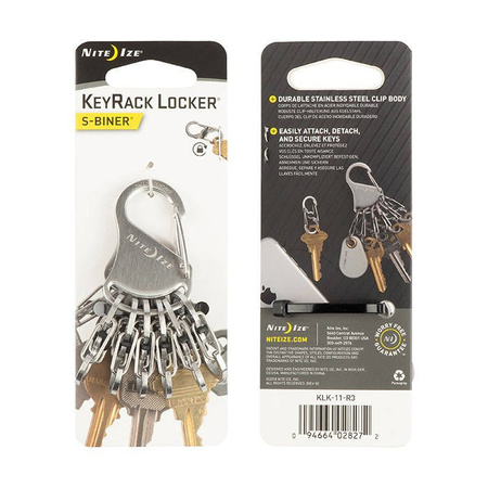 Nite Ize - S-Biner KeyRack Locker Organizer - Steel - KLK-11-R3