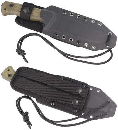 LionSteel Green Canvas Micarta, Old Black CPM 3V by Molletta (T6B 3V CVG) knife