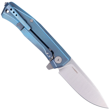 LionSteel Myto Folding Knife, Blue Titanium, Satin M390 by Molletta (MT01 BL)